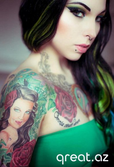 Tatuajlı qızlar ( 44 Foto)